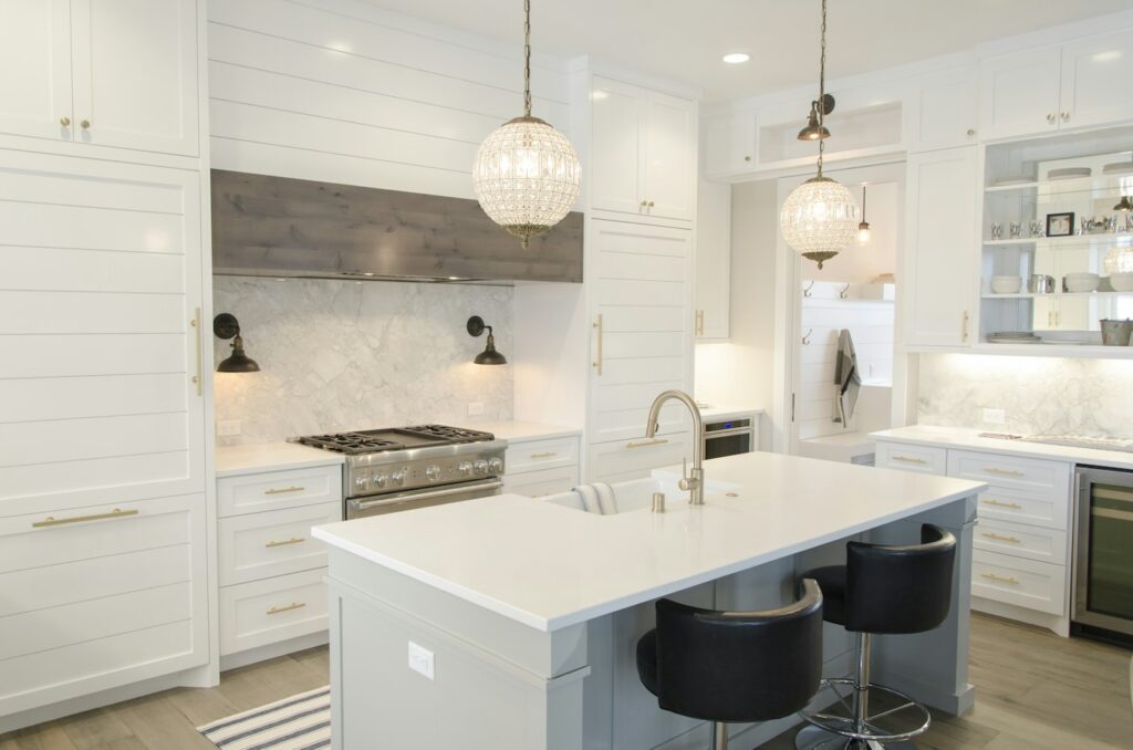 Cocina reformada con isla